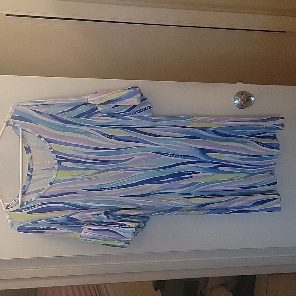 Lilly Pulitzer Tunic/Mini dress Size Large Shades of blues and greens